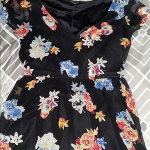 Black floral dress